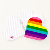 Rainbow Stripe Kinderherz Notizblock (Innenseite)
