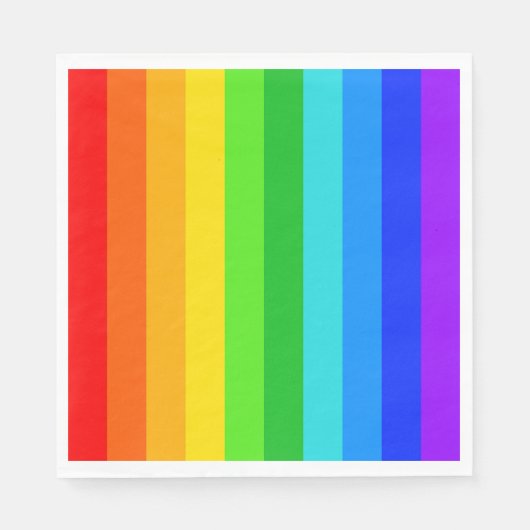 Rainbow Stripe Muster #2 Serviette (Vorderseite)