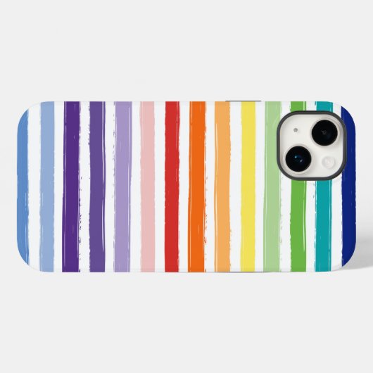 Rainbow Stripe Muster Case-Mate iPhone Hülle (Rückseite (Horizontal))