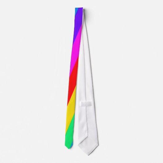 Rainbow Stripe Muster Krawatte (Rückseite)