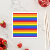 Rainbow Stripe Muster Pride Party Serviette (Beispiel)