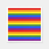 Rainbow Stripe Muster Pride Party Serviette (Vorderseite)