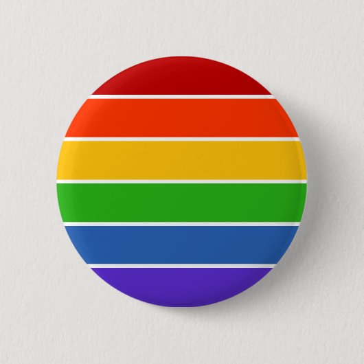 Rainbow Stripe Pride Button (Vorderseite)