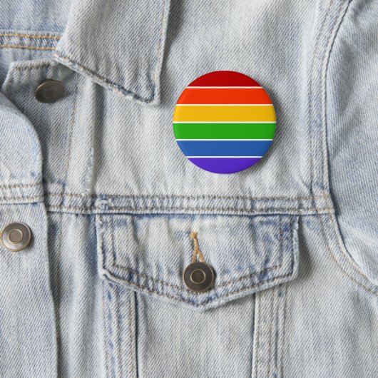 Rainbow Stripe Pride Button (Beispiel)
