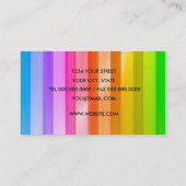Rainbow Stripe Sheen Business Card Visitenkarte (Rückseite)