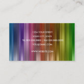 Rainbow Stripe Sheen Business Card Visitenkarte (Rückseite)