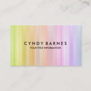 Rainbow Stripe Sheen Business Card Visitenkarte