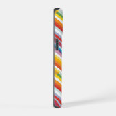 Rainbow Stripe Swirl iPhone 15 Hülle (Rechte Seite)