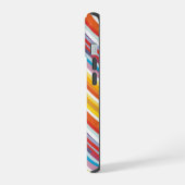Rainbow Stripe Swirl iPhone 15 Hülle (Linke Seite)