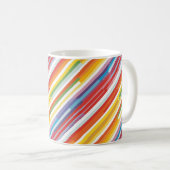 Rainbow Stripe Swirl Kaffeetasse (VorderseiteRechts)