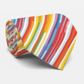Rainbow Stripe Swirl Krawatte (Gerollt)