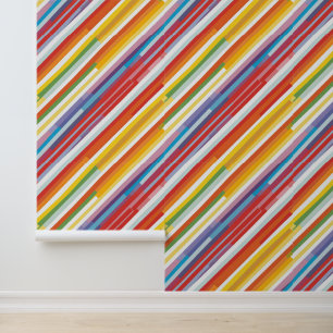 Rainbow Stripe Swirl Tapete