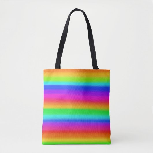 Rainbow Stripe Tote Bag Tasche (Vorderseite)