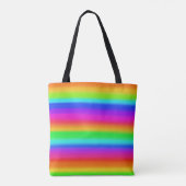 Rainbow Stripe Tote Bag Tasche (Rückseite)