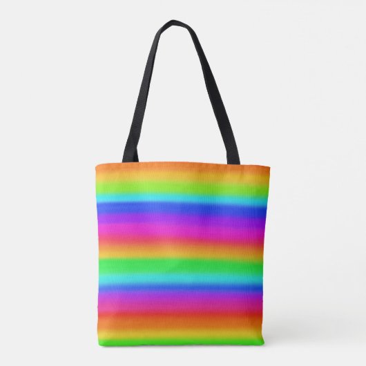 Rainbow Stripe Tote Bag Tasche (Rückseite)