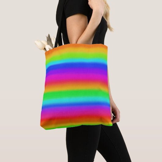Rainbow Stripe Tote Bag Tasche (Von Nahem)