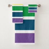 Rainbow Striped Badhandtuch Set (Insitu)