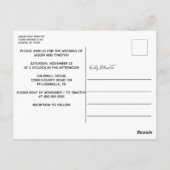 Rainbow Striped Couple Foto Einladung Hochzeit Postkarte (Rückseite)