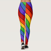 Rainbow Striped Diagonal Leggings (Rückseite)