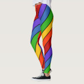 Rainbow Striped Diagonal Leggings (Links)