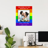 Rainbow Striped Foto LGBTQ Herzlich Willkommen bei Poster (Heimbüro)
