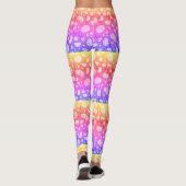 Rainbow Striped Organic Pebble Dot Pattern Leggings (Rückseite)