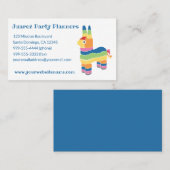 Rainbow Striped Pinata Party Planners Visitenkarte (Vorne/Hinten)