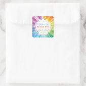 Rainbow Striped Sunburst Candy Buffet Sticker (Tasche)