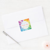 Rainbow Striped Sunburst Candy Buffet Sticker (Umschlag)