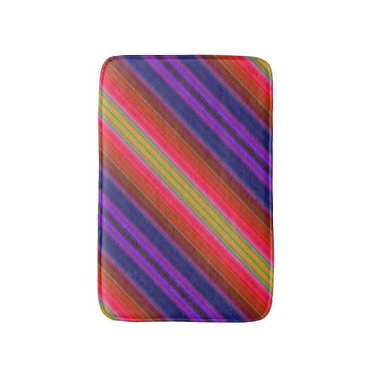 Rainbow Stripes Bath Matts Badematte (Vorderseite Vertikal)
