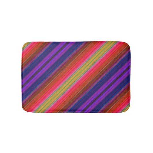 Rainbow Stripes Bath Matts Badematte (Vorderseite)