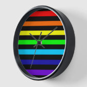 Rainbow Stripes Clock Uhr (Winkel)