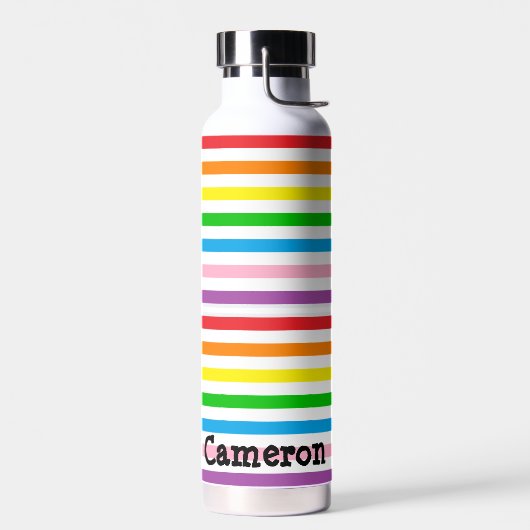 Rainbow Stripes Custom Trinkflasche (Links)