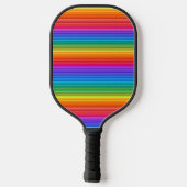 Rainbow Stripes Design Pickleball Paddle (Rückseite)