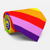 Rainbow Stripes Diagonal Classic Bright Colorful Krawatte (Gerollt)