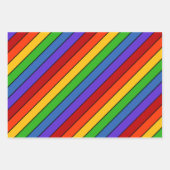 Rainbow Stripes Diagonal Lines Geschenkpapier Set (Vorderseite 2)
