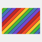 Rainbow Stripes Diagonal Lines Geschenkpapier Set (Vorderseite)