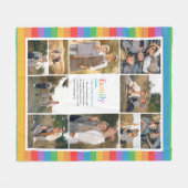 Rainbow Stripes Family Definition Fotolage Fleecedecke (Vorderseite (Horizontal))