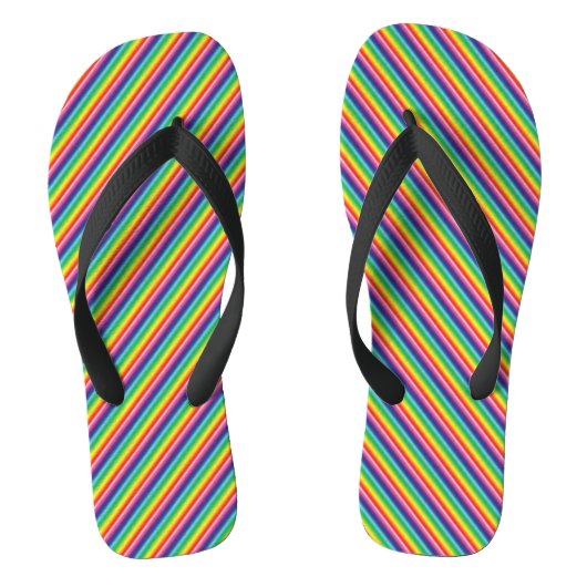 Rainbow Stripes Farben oblis Muster modern Badesandalen (Fußbett)