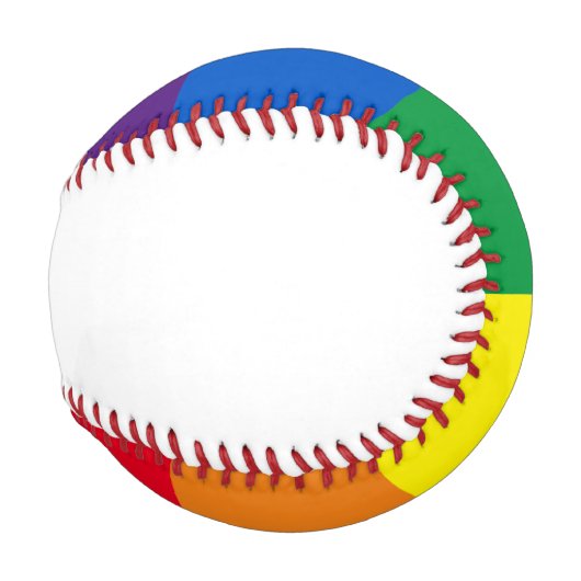 Rainbow Stripes farbig Lgbt Gay Flag Baseball (Rückseite Links)