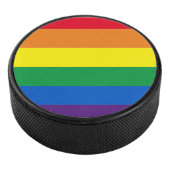 Rainbow Stripes farbig Lgbt Gay Flag Eishockey Puck (3/4)