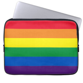 Rainbow Stripes farbig Lgbt Gay Flag Laptopschutzhülle