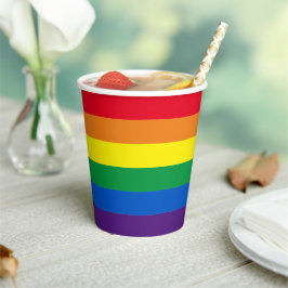 Rainbow Stripes farbig Lgbt Gay Flag Pappbecher