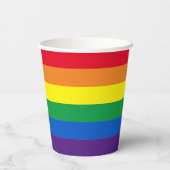 Rainbow Stripes farbig Lgbt Gay Flag Pappbecher (Rückseite)
