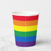 Rainbow Stripes farbig Lgbt Gay Flag Pappbecher (Rechts)
