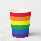 Rainbow Stripes farbig Lgbt Gay Flag Pappbecher (Vorderseite)