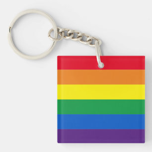 Rainbow Stripes farbig Lgbt Gay Flag Schlüsselanhänger