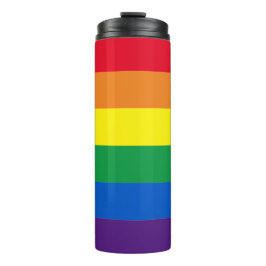 Rainbow Stripes farbig Lgbt Gay Flag Thermosbecher