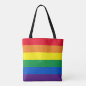Rainbow Stripes farbig Lgbt Gay Pride Fahne modern Tasche (Rückseite)
