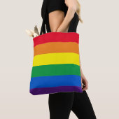 Rainbow Stripes farbig Lgbt Gay Pride Fahne modern Tasche (Von Nahem)